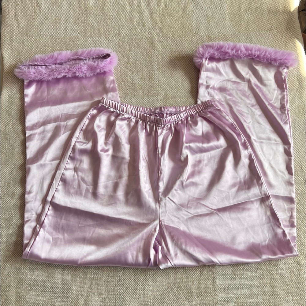 PJS PURPLE PIJAMAS WITH FLUFF